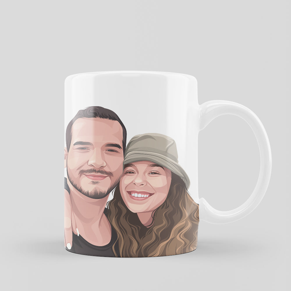 Sturdy 11 oz. White Mug - Portraitelle
